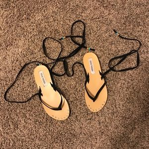 Steve Madden tie around sandals.